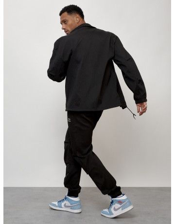 Мужской спортивный костюм для занятий спортом, чёрный, модный. в Тюмени