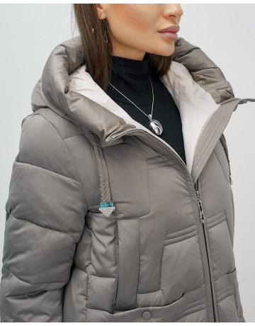 Длинный зимний пуховик для женщин