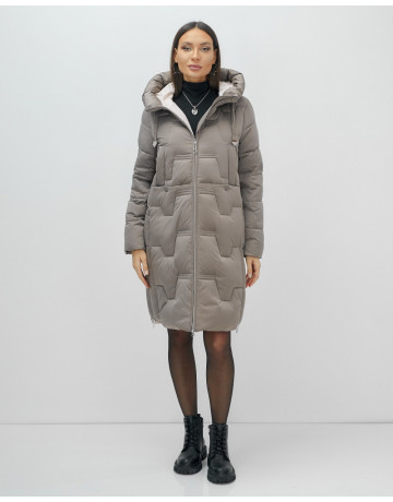 Длинный зимний пуховик для женщин