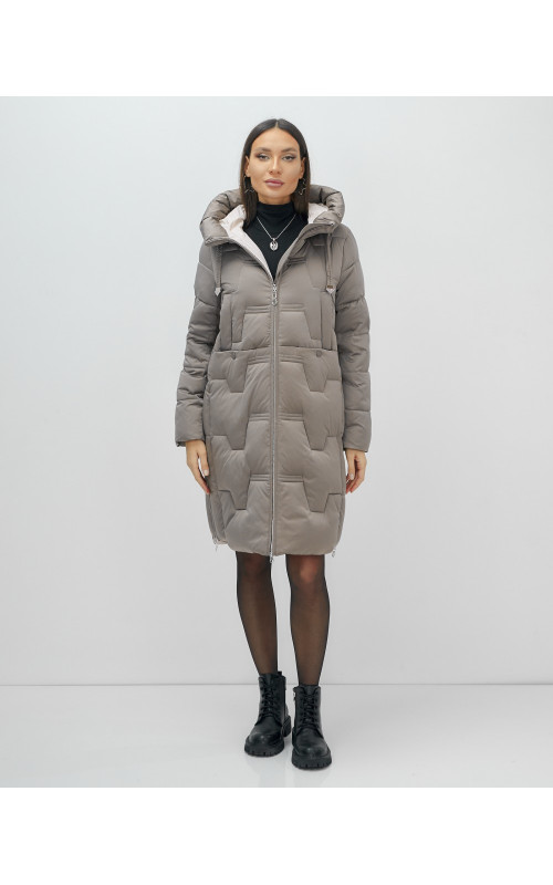 Длинный зимний пуховик для женщин