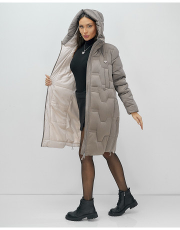 Длинный зимний пуховик для женщин