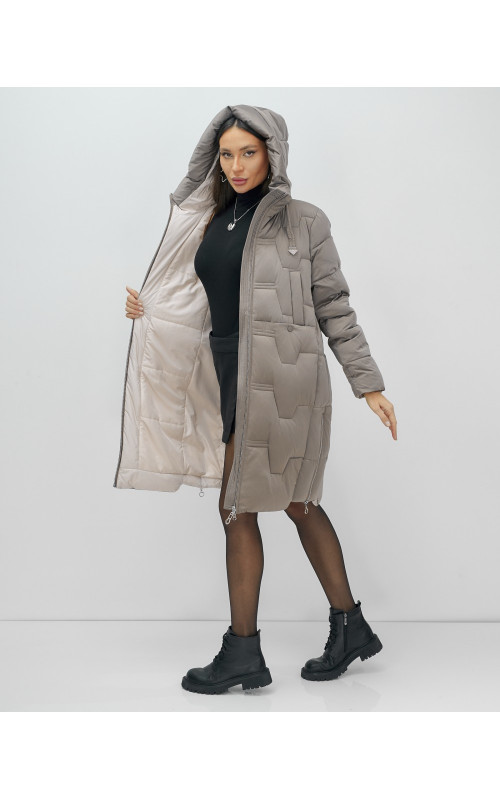 Длинный зимний пуховик для женщин