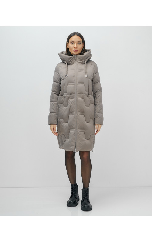 Длинный зимний пуховик для женщин