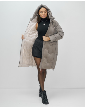 Длинный зимний пуховик для женщин