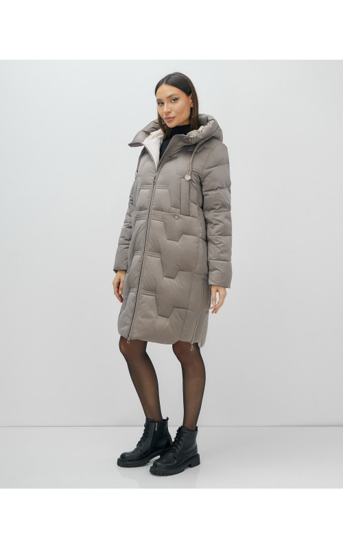 Длинный зимний пуховик для женщин