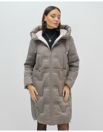 Длинный зимний пуховик для женщин