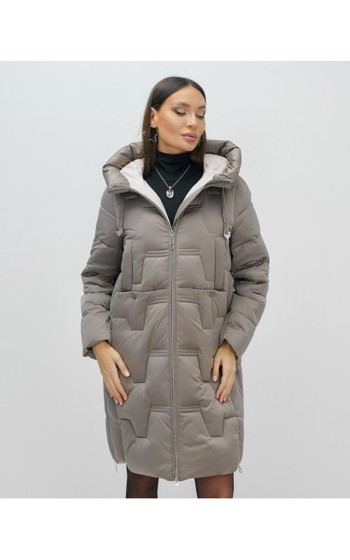 Длинный зимний пуховик для женщин