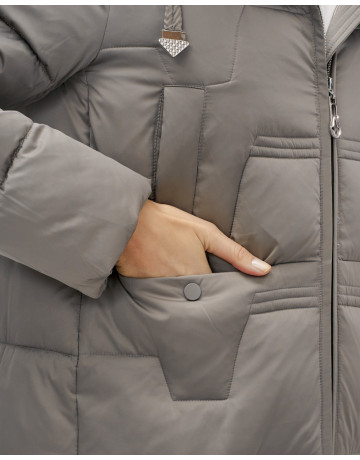 Длинный зимний пуховик для женщин