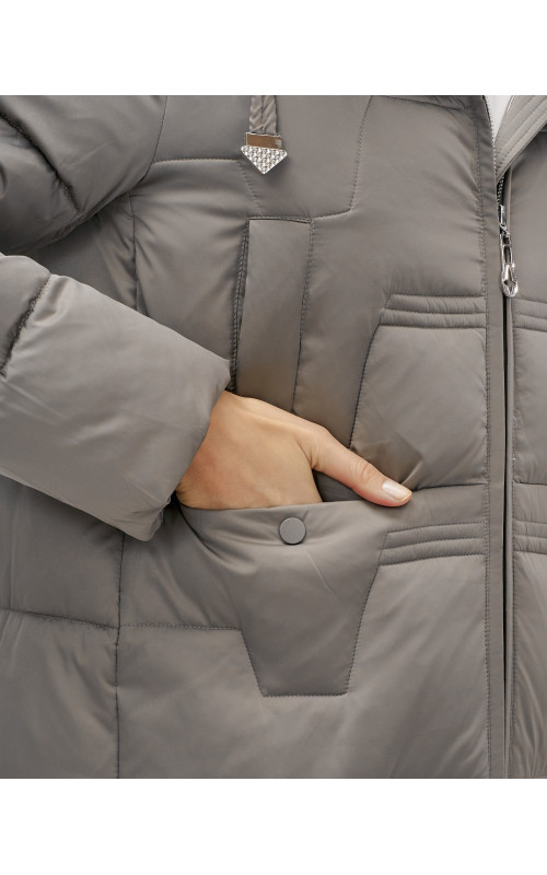 Длинный зимний пуховик для женщин