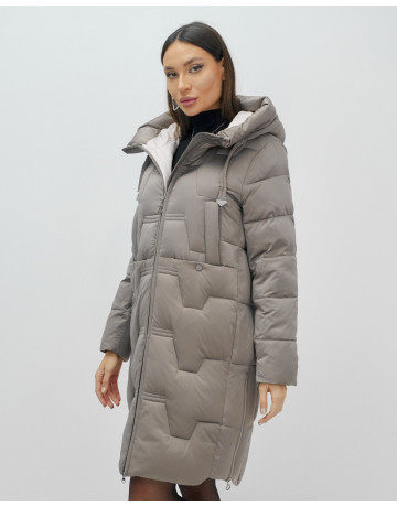 Длинный зимний пуховик для женщин