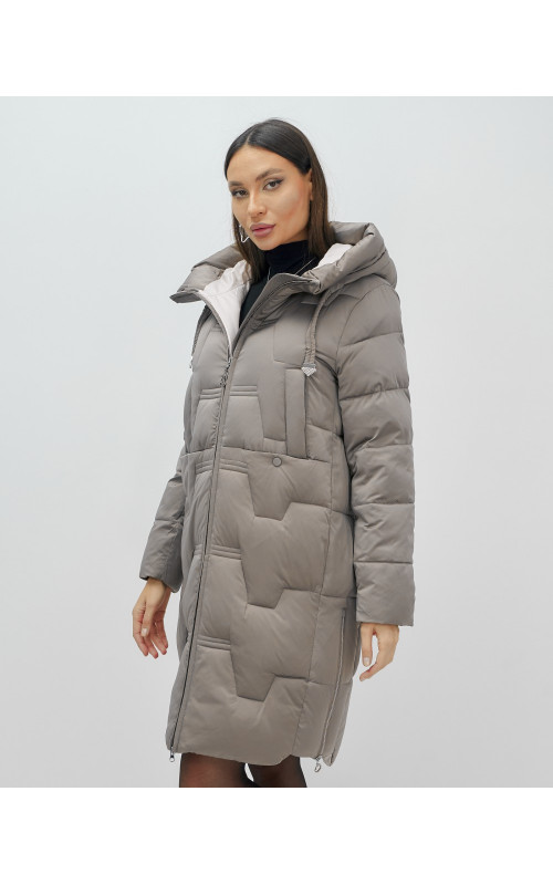 Длинный зимний пуховик для женщин