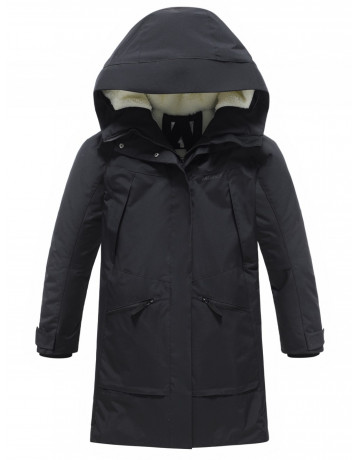 Женская зимняя парка с капюшоном, чёрная, для женщин. в Тюмени