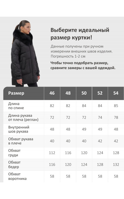 Пуховик с мехом песца для женщин, удлиненный, чёрный.