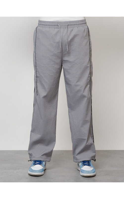 Мужской спортивный костюм для занятий спортом, серый, модный. в Тюмени