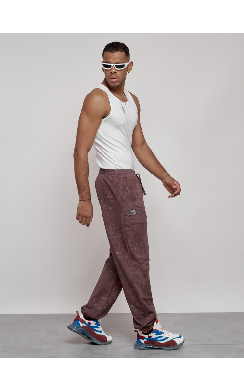 Мужские спортивные трикотажные штаны прямого кроя для активного образа жизни