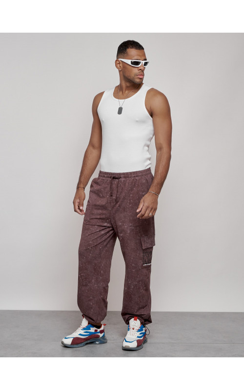 Мужские спортивные трикотажные штаны прямого кроя для активного образа жизни