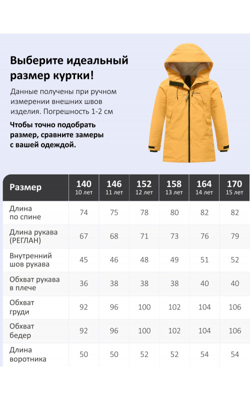 Зимняя парка для мальчика-подростка.