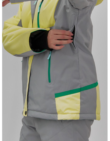 Женская горнолыжная куртка с ярким принтом: стиль и тепло