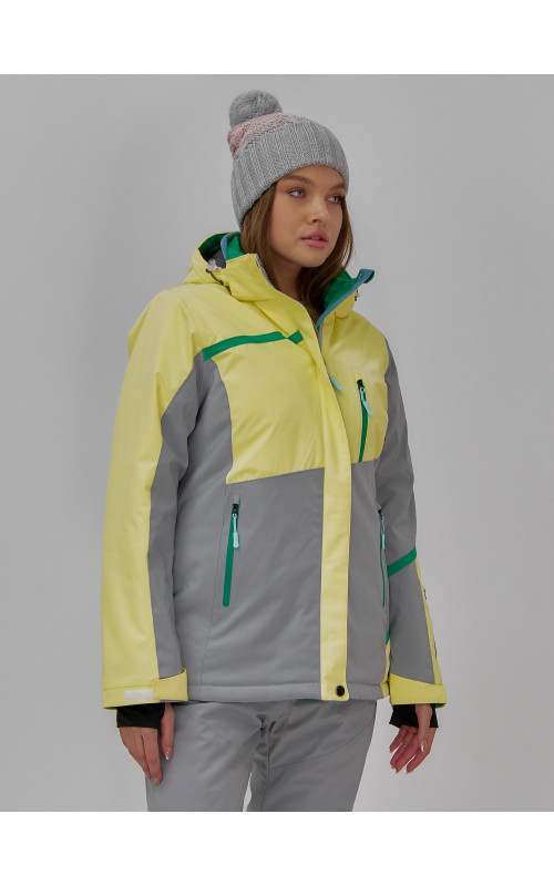 Женская горнолыжная куртка с ярким принтом: стиль и тепло