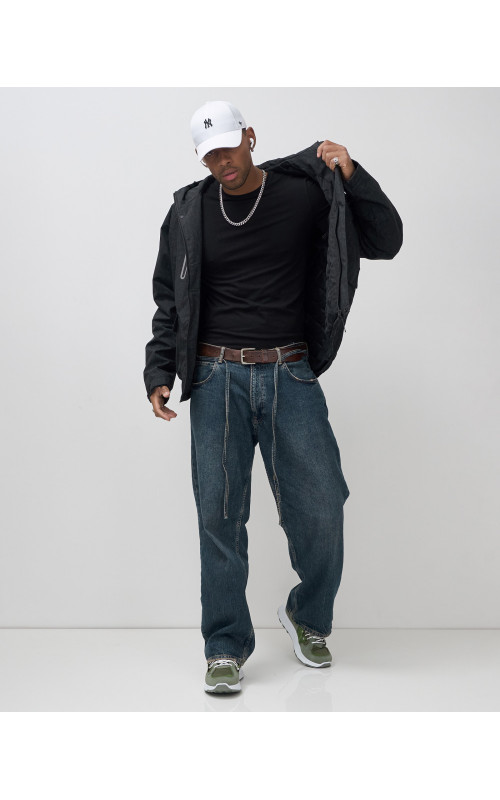 Мужская спортивная куртка для весны и осени, чёрная, для активного отдыха в Тюмени