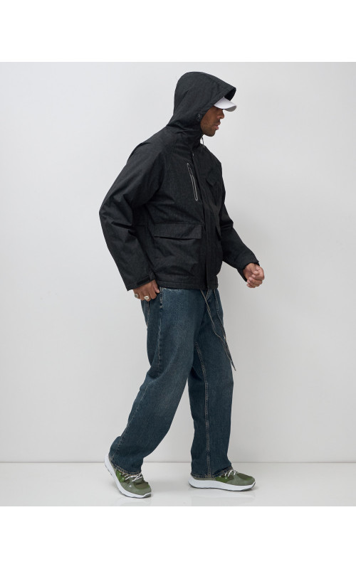 Мужская спортивная куртка для весны и осени, чёрная, для активного отдыха в Тюмени
