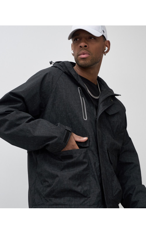 Мужская спортивная куртка для весны и осени, чёрная, для активного отдыха в Тюмени