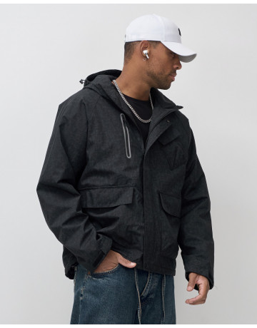 Мужская спортивная куртка для весны и осени, чёрная, для активного отдыха в Тюмени