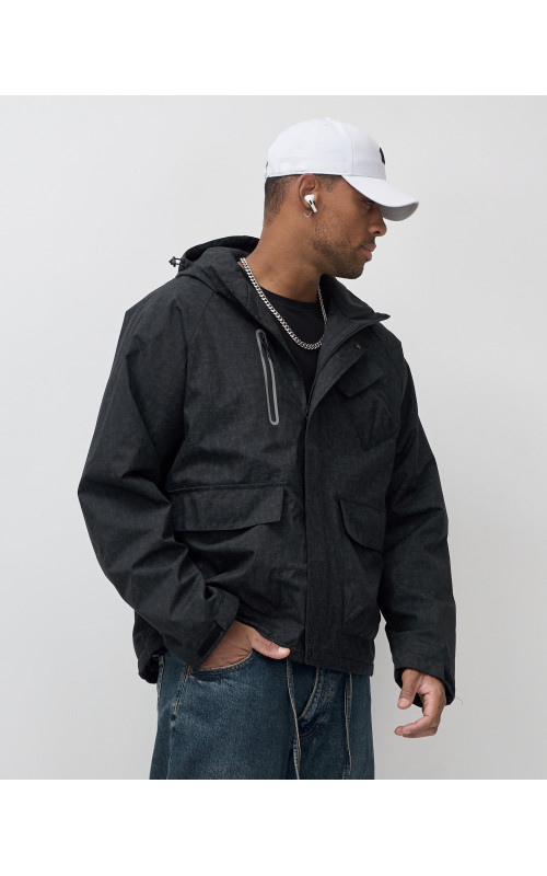 Мужская спортивная куртка для весны и осени, чёрная, для активного отдыха в Тюмени