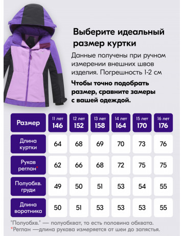Горнолыжный костюм зимний для девочки, фиолетовый