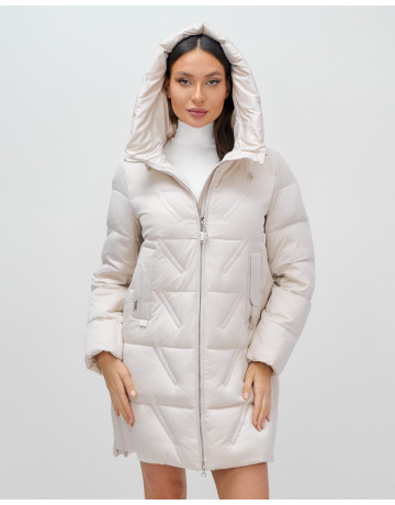 Тёплый женский пуховик с капюшоном для зимы