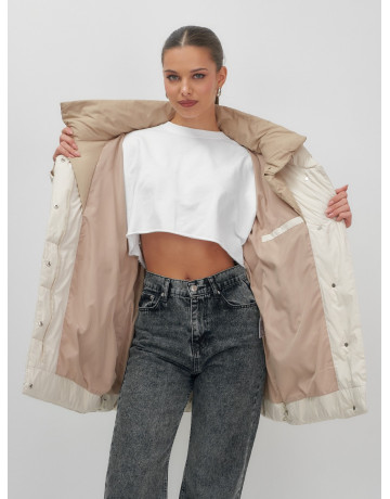 Утеплённый пуховик для женщин большого размера с капюшоном