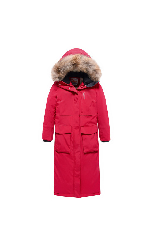 Удлинённая зимняя парка для девочек Valianly для зимних видов спорта.