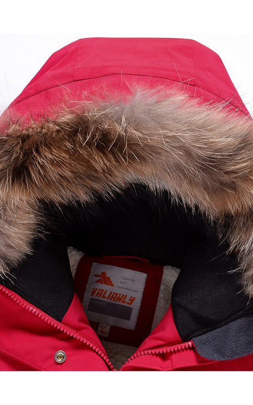 Удлинённая зимняя парка для девочек Valianly для зимних видов спорта.