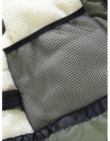 Зимняя парка для мальчика-подростка с мехом енота.