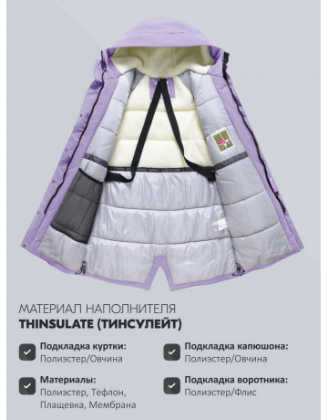 Зимняя женская парка с капюшоном для активного образа жизни.