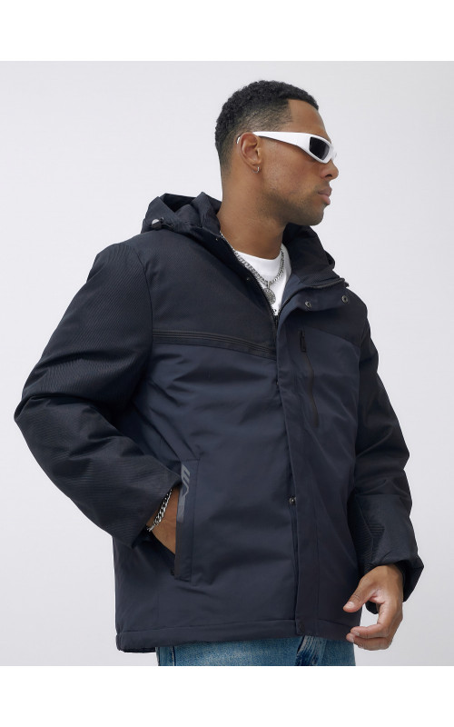 Зимняя куртка для мужчин большого размера с глубоким капюшоном.