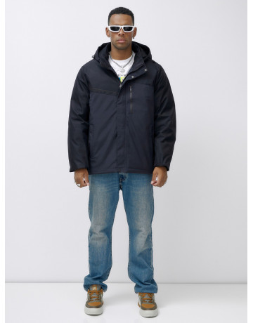 Зимняя куртка для мужчин большого размера с глубоким капюшоном.