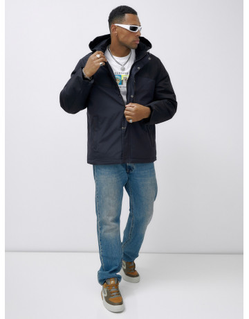 Зимняя куртка для мужчин большого размера с глубоким капюшоном.