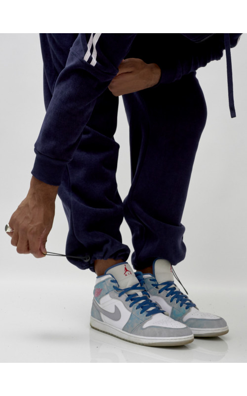 Мужской демисезонный спортивный костюм на флисе, тёмно-синий, для спорта. в Тюмени