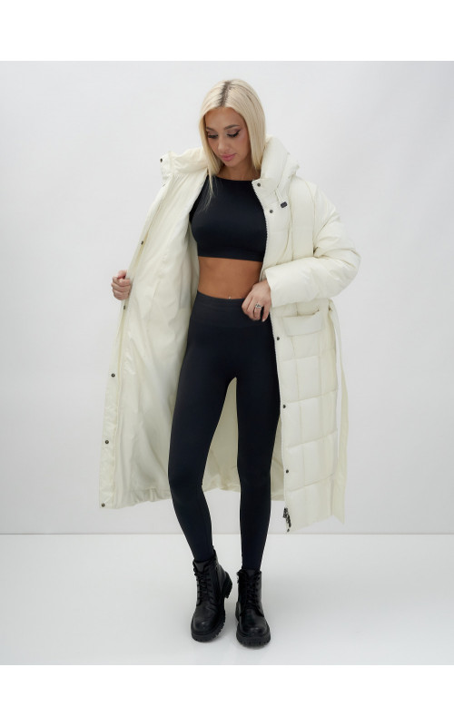 Длинный зимний пуховик для женщин