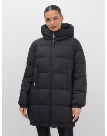 Пуховик женский зимний большой размер чёрный в Тюмени