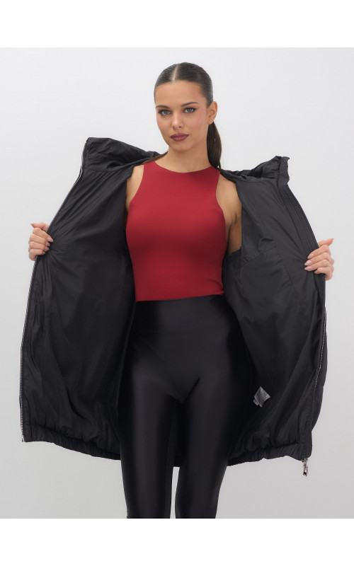 Пуховик женский зимний большой размер чёрный в Тюмени