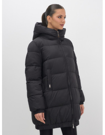 Пуховик женский зимний большой размер чёрный в Тюмени