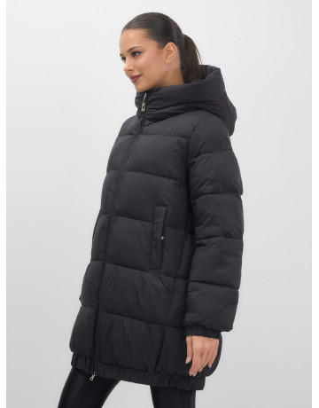 Пуховик женский зимний большой размер чёрный в Тюмени