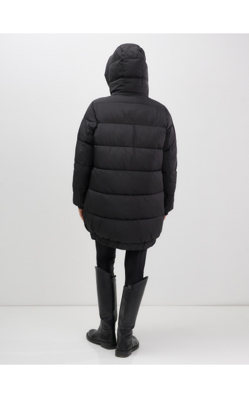 Пуховик женский зимний большой размер чёрный в Тюмени