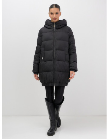 Пуховик женский зимний большой размер чёрный в Тюмени