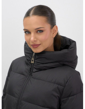 Пуховик женский зимний большой размер чёрный в Тюмени