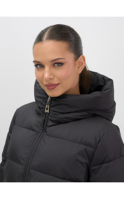 Пуховик женский зимний большой размер чёрный в Тюмени