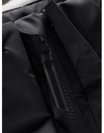 Детская зимняя парка для девочки, розовая, с капюшоном и мехом.