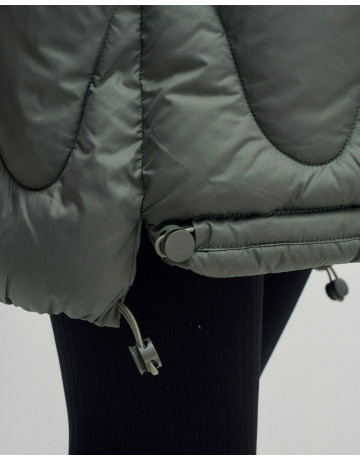 Пуховик женский зимний с капюшоном, хаки. в Тюмени